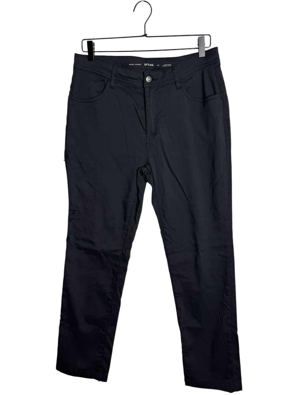 prAna Halle Straight Pants 10/30 Mid Rise Standard Black Stretch Zion Hiking